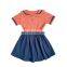 5239 Children clothing summer baby girls t-shirt and skirt clothing set
