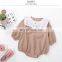 2020 New Newborn Baby Girls Lattice Embroidery Clothes Korean Japan Style Baby Girls Princess Romper Infant Jumpsuit Outfits