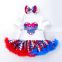 4th of july outfit 2019 Kids New American Independence Day Baby Short Sleeve Star Print Harness Skirt Two-piece suit