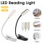 Portable Desk Reading Light Rechargeable Flexible Clip On Book Lights for Home Office Dorm Night Light