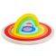 Custom educational Wooden Rainbow Puzzle Montessori Toy, Wooden Block Puzzle Games For Kids
