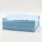 28*21cm custom baby blue color stock ready rigid gift packing box with magnetic lid