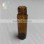 10ml 1/3 oz amber glass roll on bottle with black plastic cap