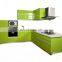 Acrylic Malaysia self assemble curved design kitchen cabinets
