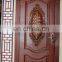 Solid wood main entrance door design oil painted, waterproof & mositure proof