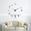 Modern Home Office Room Art Decor Decal removable 3d diy surface metal sticker wall clock