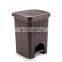 Retro Style Plastic Rattan Bathroom Accessories with Pedal Bin decorative bathroom set five pcs bathroom accessories