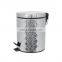 Popular Special Pattern Design Trash Can Embossing Surface Dust_Bin Bathroom Hotel Luxury Household Stainless Stee lTrash Bin