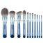 Makeup Brushes Set 11 pcs Blue wood handle Professional Makeup Brush Kit Foundation Powder Eyeshadow Brush