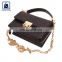 2021 Latest Arrival Matching Stitching Flap Closure Type Genuine Leather Women Sling Bag