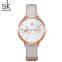 SHENGKE Cute Lady Watch Open And Close Eyes Lovely Dial Good Metal Accesory In Leather Band Japanese Quartz Movement K9011L