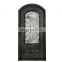 Apartment exterior round single glass entry door exterior forged wrought iron entry frosted glass door