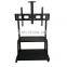 Big Size Thickness Strong Movable adjustable shelf  Mobile LCD LED TV Cart Rolling Trolley  black white gold tv stand