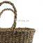 New Trend 2022 Seagrass Handbag 100% Nature With Black Straw Woven Tote Bag Shopping bag Wholesale