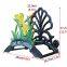 Cast Iron Hose Holder Water Pipe Rack Stand Color Painted Dragonflies Pattern Villa/Porch/Lawn Fence Decor