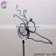 Garden decor stakes with metal black birds decorations
