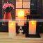 simulated flame ivory wax moving flame led candle with remote