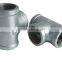 Hot dipped galvanised malleable cast iron pipe fitting tee