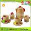 Yiwu China EN71/ASTM Certified Wooden Tea Set Toys Natural Color Christmas Toys