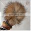 10cm Natural Color Genuine Raccoon Fur Balls for Accessories