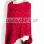women high collar acrylic cable knit custom poncho