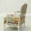 Village Garden/French /Korean Style Home furniture White living chair/Flower fabric wooden Armchair(CH-863)