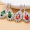 EZ-44 Crystal Micro Paving Brass Material Rhodium Plated H-Quality Bridal Dangle Zircon Jewelry Earring
