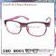 Multicolored heat transfer foil pattern plastic reading optical glasses