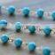100cm Round Turquoise Howlite Bead Necklace Chain 5mm Bead Gold Chain Jewelry Making Supplies