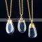 Popular Golden Electroformed head owl Natural Stone Necklaces For Women quartz crystal necklaces