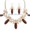 fashion jewelry Top Set gold filled jewelry set gold zinc alloy flowers necklace jewelry set