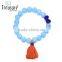Fashion jewelry vintage ethnic wholesale jewerly Bracelet Crystal Tassel Resin Beaded Bracelet