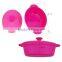 Personalized oval silicone soup bowl with lid for microwave oven