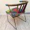 2015 new design modern metal and wood arm fast food restaurant chairs and tables