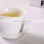 Fancy white porcelain sublimation coffee cup with saucer