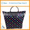 New hot sale foldable lady fashion tote handbag folding shopping bag big shopping bag