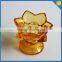 machine made glass tealight lotus flower candle holder wholesale