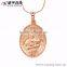 32144 Rose Gold Color Oval Mary Pendant, Mother and Child Pendant Jewellry