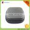 PU Leather Exterior Earphone Case Quadrate Style Hard Case with Zipper Closure