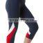 custom plain 88% nylon 12% spandex three tone slim ladies yoga tights