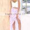 2015 New designs fashion Pink Flower Print Maxi Skirt / Latest Skirt Design Pictures