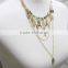 Gold Layered Set Necklace w/Turquoise Stone Seedbead Cloudybead Goldtone Leaf Necklace 2016 Fashion Style Wholesale