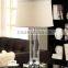 high end clean crystal table lamp with white empire fabric lampshade for home decor SAA UL CE certificate