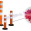 Unbreakable safety highway reflector post with super bright reflective