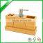 Classic bamboo china bathroom accessory 4 piece set