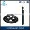 FRP strength member bow type drop fiber optic cable for duct