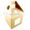 customized individual cardboard paper cupcake box with ribbon