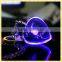 Personalized Engraved 3D Laser Crystal Wedding Ornaments With Led Keychian