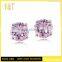 Cheap wholesale 925 sterling silver birthstone crystal ball stud earrings, pure silver jewelry flat back stud earrings(AE-038)