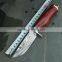 AK-1217 Damascus Steel Carving blade red color wooden handle for hunt knives pocket knifes